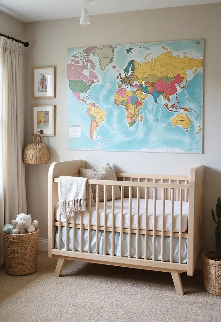 25 Beautiful Nursery Ideas That Parents Are Saving Right Now 16 25 Beautiful Nursery Ideas That Parents Are Saving Right Now - 16. Adventure Awaits with Travel Themes