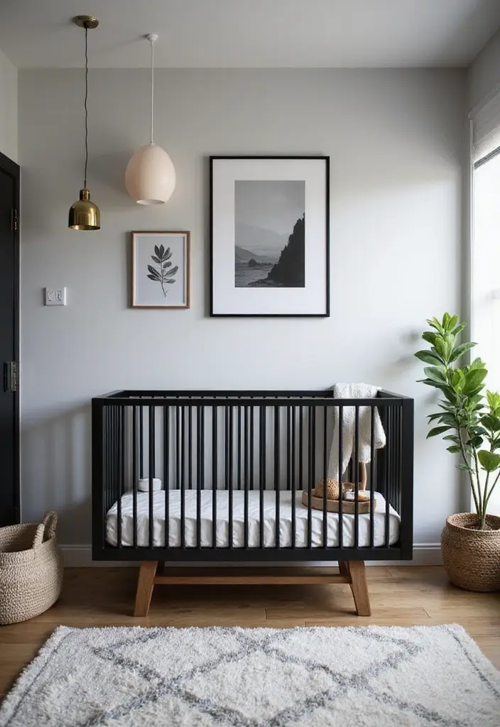 25 Beautiful Nursery Ideas That Parents Are Saving Right Now 9 25 Beautiful Nursery Ideas That Parents Are Saving Right Now - 9. Serene Monochrome