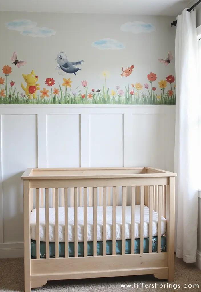 25 Board and Batten Nursery Wall Ideas That Add Texture 22 25 Board and Batten Nursery Wall Ideas That Add Texture - 22. Custom Murals