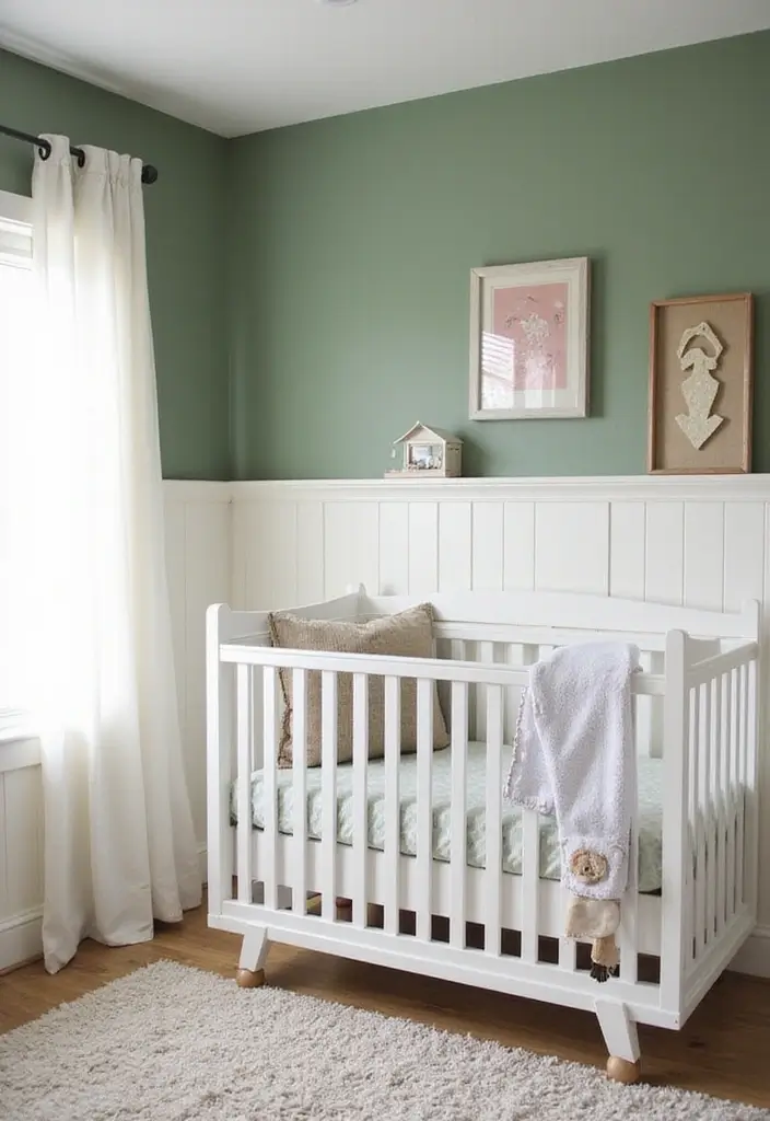 25 Board and Batten Nursery Wall Ideas That Add Texture 4 25 Board and Batten Nursery Wall Ideas That Add Texture - 4. Two-Tone Board and Batten