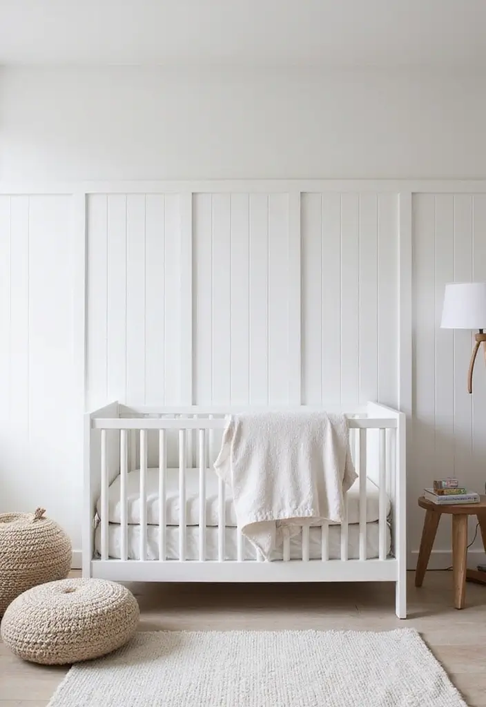 25 Board and Batten Nursery Wall Ideas That Add Texture 8 25 Board and Batten Nursery Wall Ideas That Add Texture - 8. Minimalist Design