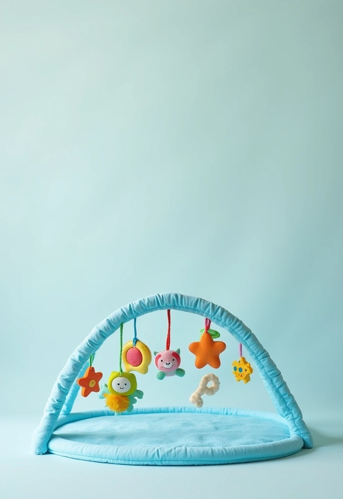 25 Light Blue Nursery Ideas That Create a Soothing Space 11 25 Light Blue Nursery Ideas That Create a Soothing Space - 11. Light Blue Baby Gym or Playmat