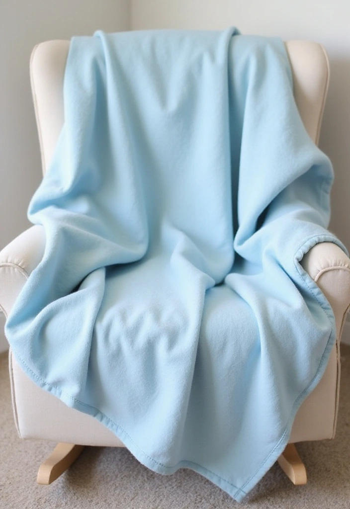 25 Light Blue Nursery Ideas That Create a Soothing Space 15 25 Light Blue Nursery Ideas That Create a Soothing Space - 15. Light Blue Baby Blanket
