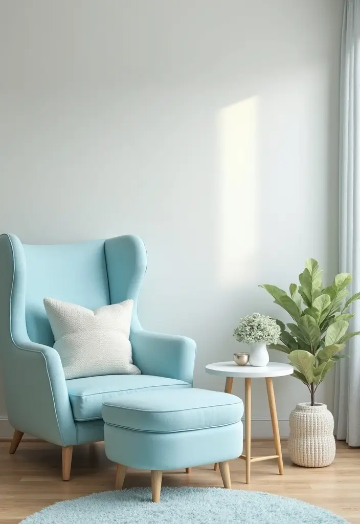 25 Light Blue Nursery Ideas That Create a Soothing Space 20 25 Light Blue Nursery Ideas That Create a Soothing Space - 20. Light Blue Accent Furniture