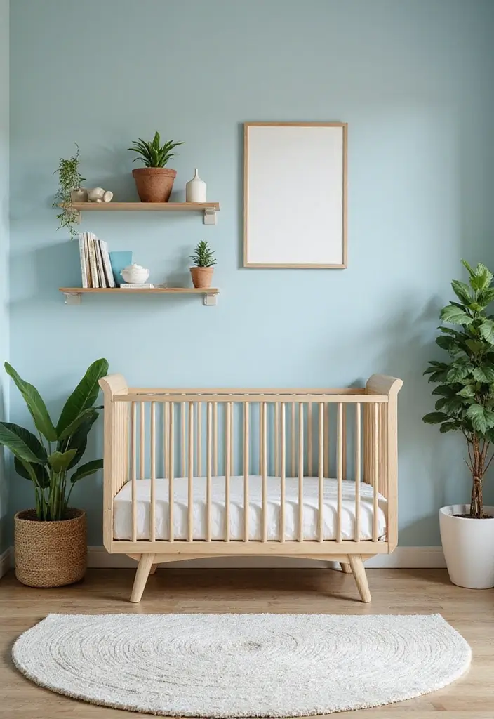 25 Light Blue Nursery Ideas That Create a Soothing Space 22 25 Light Blue Nursery Ideas That Create a Soothing Space - 22. Light Blue Nursery Inspirations from Nature