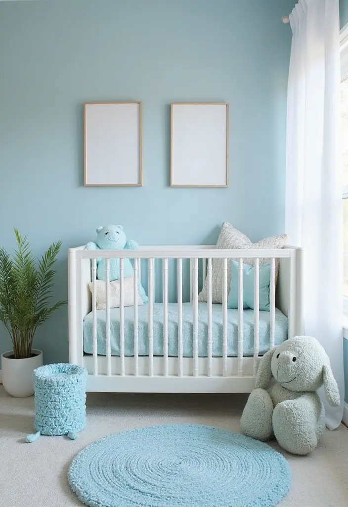 25 Light Blue Nursery Ideas That Create a Soothing Space 3 25 Light Blue Nursery Ideas That Create a Soothing Space - 3. Light Blue Accents in Decor