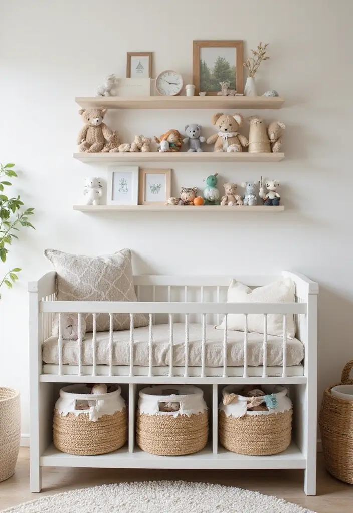 25 Neutral Nursery Decor Ideas That Stay Timeless and Chic 12 25 Neutral Nursery Decor Ideas That Stay Timeless and Chic - 12. Playful Toy Storage