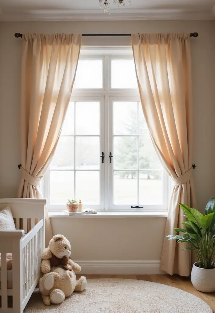 25 Neutral Nursery Decor Ideas That Stay Timeless and Chic 19 25 Neutral Nursery Decor Ideas That Stay Timeless and Chic - 19. Cozy Window Treatments