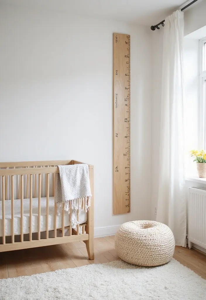 25 Neutral Nursery Decor Ideas That Stay Timeless and Chic 20 25 Neutral Nursery Decor Ideas That Stay Timeless and Chic - 20. Inspiring Growth Charts