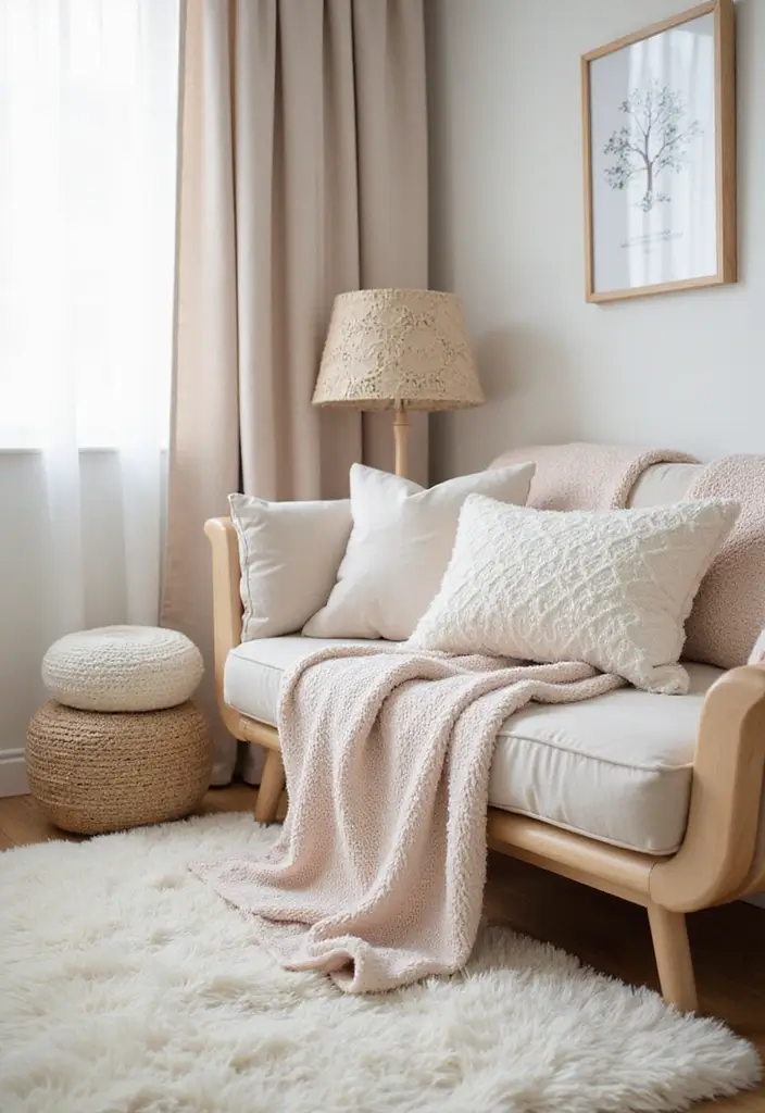 25 Neutral Nursery Decor Ideas That Stay Timeless and Chic 6 25 Neutral Nursery Decor Ideas That Stay Timeless and Chic - 6. Soft Fabrics and Textiles