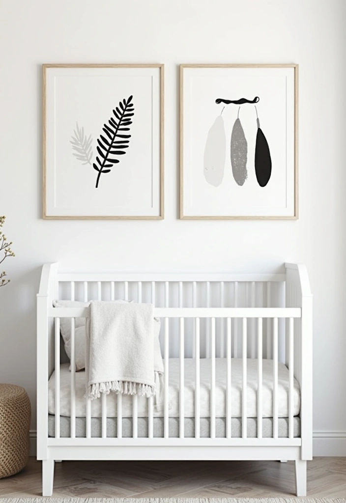 25 Nursery Picture Ideas That Add Personality to the Walls 12 25 Nursery Picture Ideas That Add Personality to the Walls - 12. Black and White Minimalism