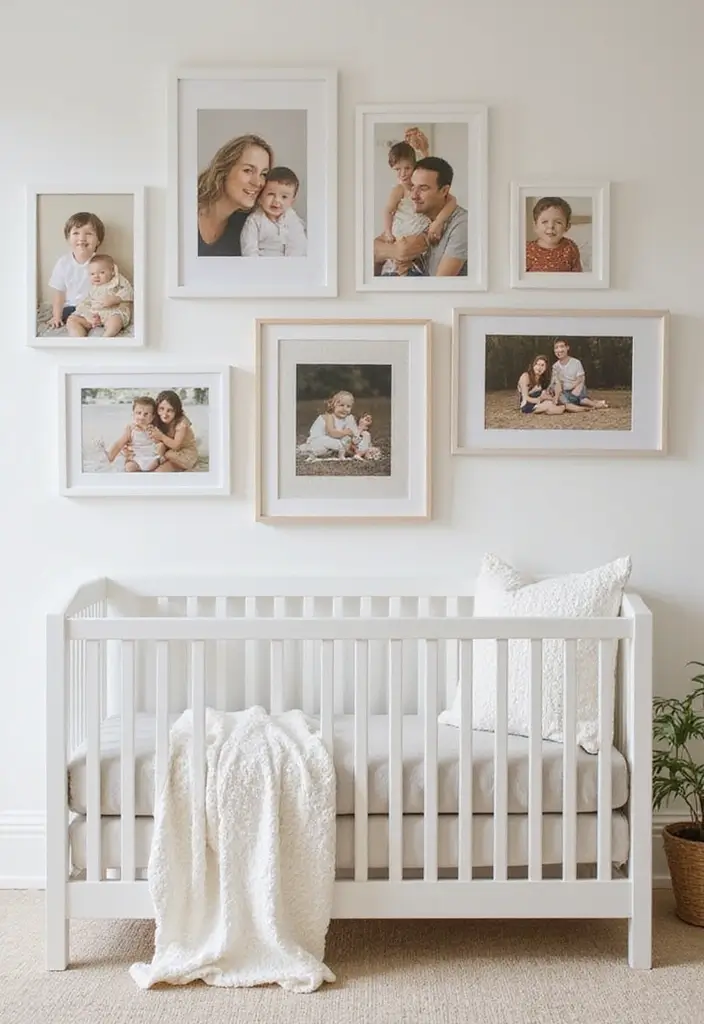 25 Nursery Picture Ideas That Add Personality to the Walls 15 25 Nursery Picture Ideas That Add Personality to the Walls - 15. Family Photo Gallery