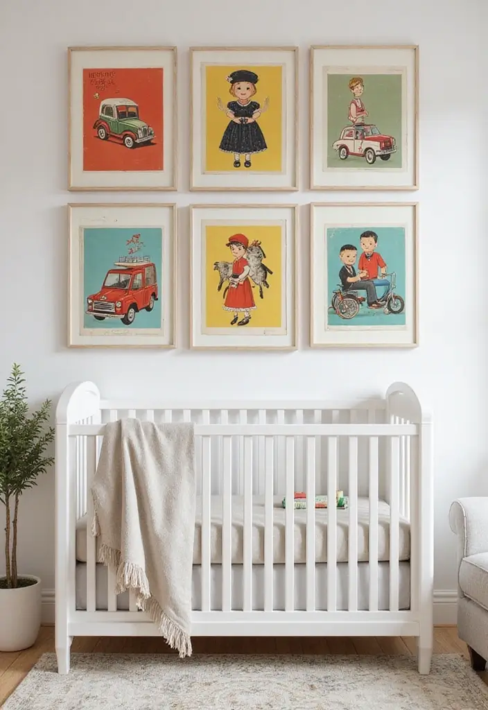 25 Nursery Picture Ideas That Add Personality to the Walls 20 25 Nursery Picture Ideas That Add Personality to the Walls - 20. Vintage Toy Inspired Art