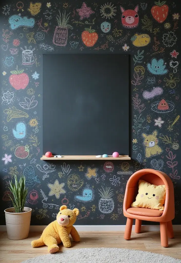25 Nursery Picture Ideas That Add Personality to the Walls 22 25 Nursery Picture Ideas That Add Personality to the Walls - 22. Chalkboard Wall Art
