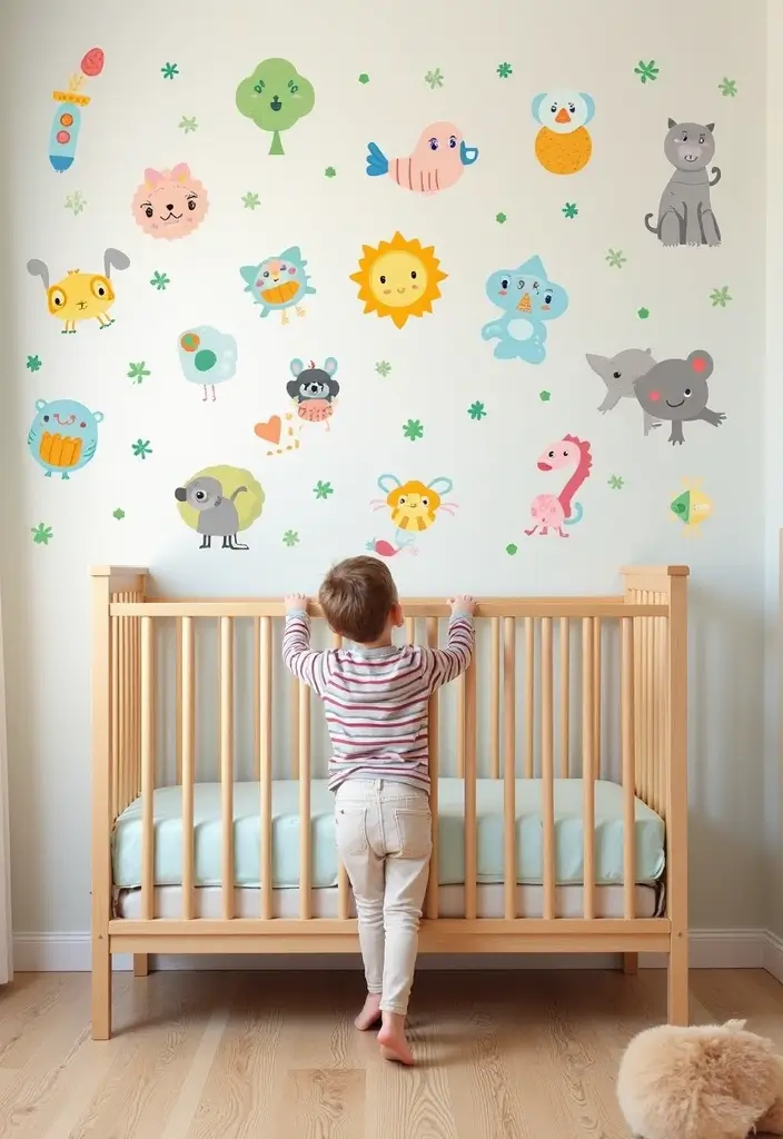25 Nursery Picture Ideas That Add Personality to the Walls 9 25 Nursery Picture Ideas That Add Personality to the Walls - 9. Interactive Wall Decals