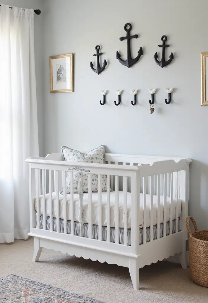 25 Ocean Nursery Ideas That Bring Coastal Calm Inside 17 25 Ocean Nursery Ideas That Bring Coastal Calm Inside - 17. Anchor Decor Elements