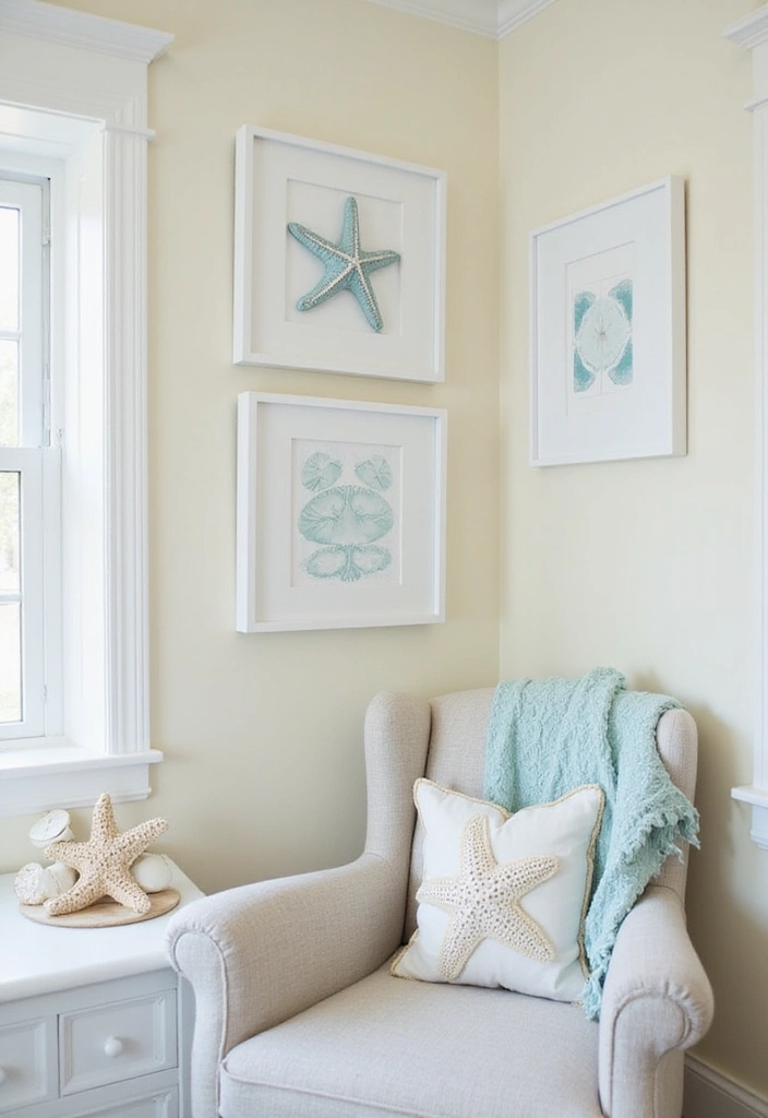 25 Ocean Nursery Ideas That Bring Coastal Calm Inside 21 25 Ocean Nursery Ideas That Bring Coastal Calm Inside - 21. Starfish and Sand Dollar Decor