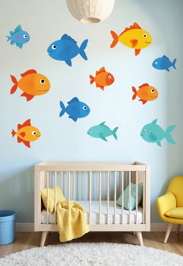25 Ocean Nursery Ideas That Bring Coastal Calm Inside 24 25 Ocean Nursery Ideas That Bring Coastal Calm Inside - 24. Ocean-Inspired Wall Decals