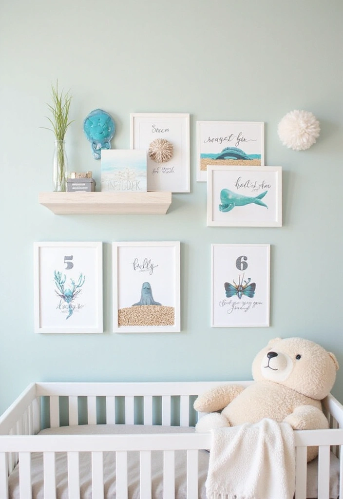25 Ocean Nursery Ideas That Bring Coastal Calm Inside 25 25 Ocean Nursery Ideas That Bring Coastal Calm Inside - 25. Beach-Themed Milestone Cards