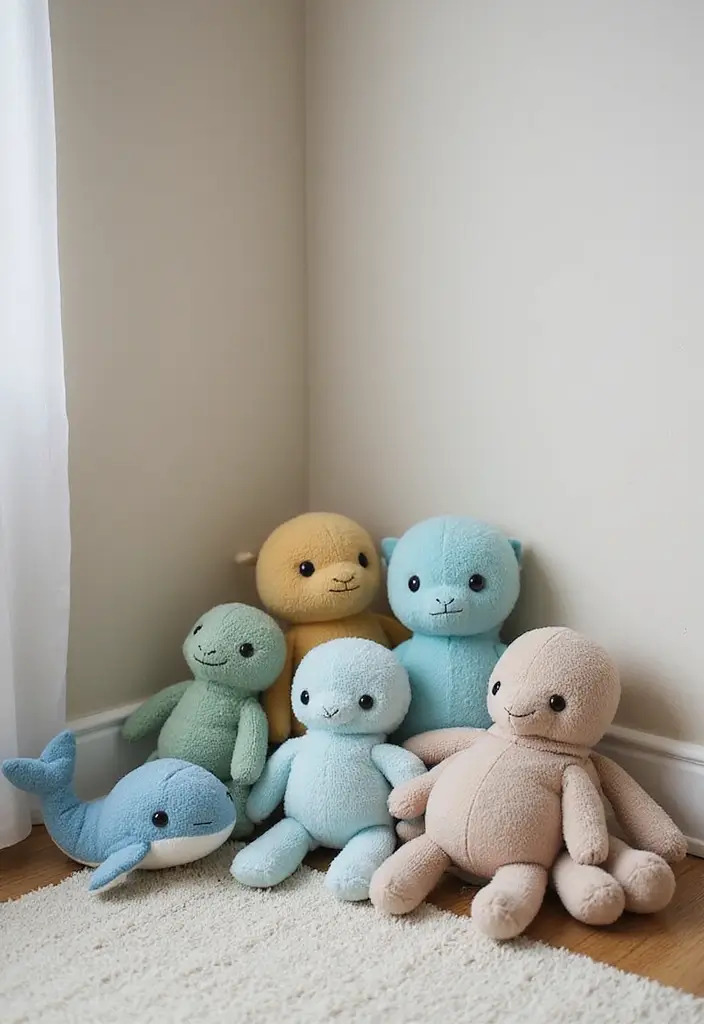 25 Ocean Nursery Ideas That Bring Coastal Calm Inside 5 25 Ocean Nursery Ideas That Bring Coastal Calm Inside - 5. Soft Sea Creature Plush Toys