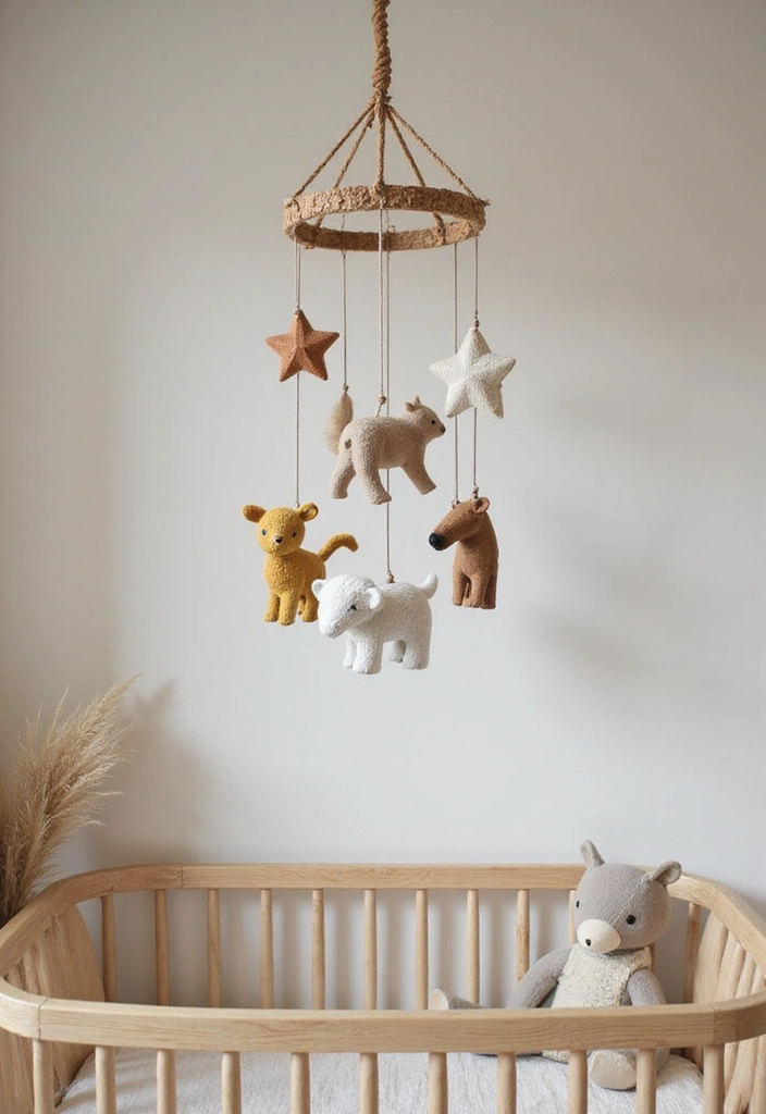 25 Western Nursery Ideas That Look Unique and Cozy 15 25 Western Nursery Ideas That Look Unique and Cozy - 15. Nature-Inspired Mobile