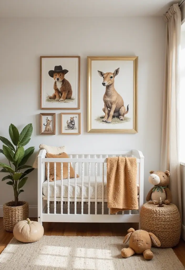 25 Western Nursery Ideas That Look Unique and Cozy 19 25 Western Nursery Ideas That Look Unique and Cozy - 19. Playful Animal Themes