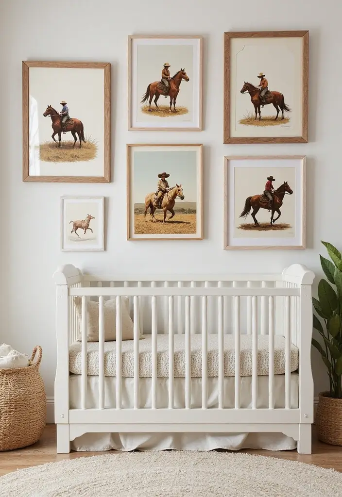 25 Western Nursery Ideas That Look Unique and Cozy 3 25 Western Nursery Ideas That Look Unique and Cozy - 3. Cowboy Wall Art
