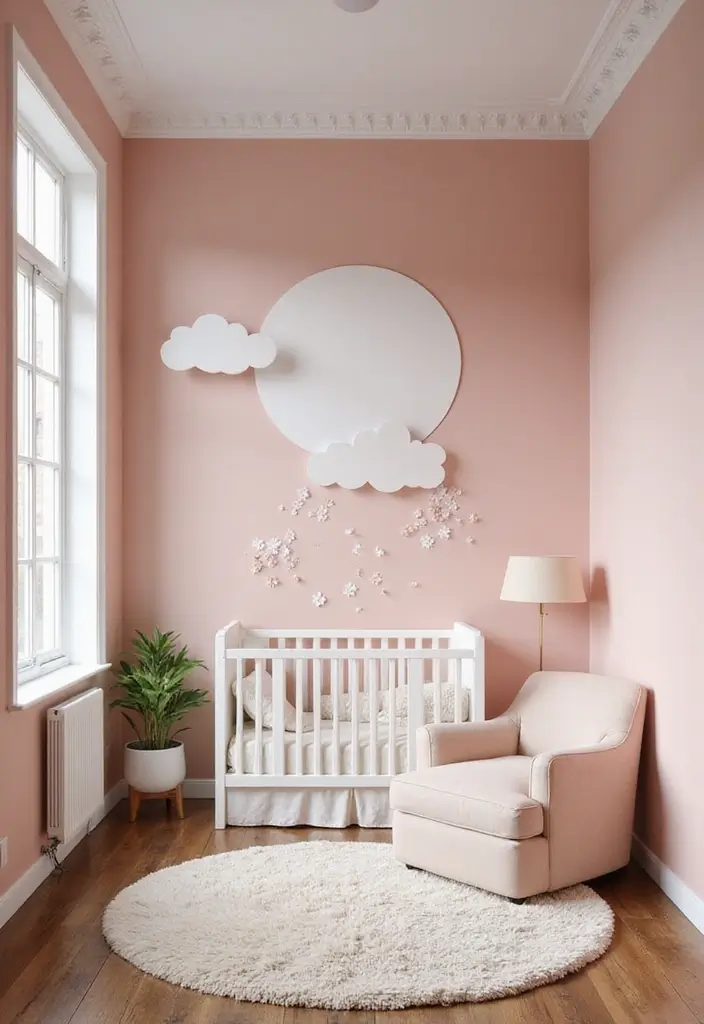 27 Blush Pink Nursery Inspirations That Are Sweet and Soft 1 27 Blush Pink Nursery Inspirations That Are Sweet and Soft - 1. Dreamy Blush Pink Walls
