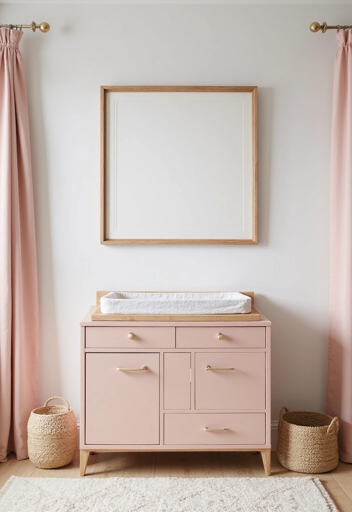 27 Blush Pink Nursery Inspirations That Are Sweet and Soft 10 27 Blush Pink Nursery Inspirations That Are Sweet and Soft - 10. Blush Accented Furniture