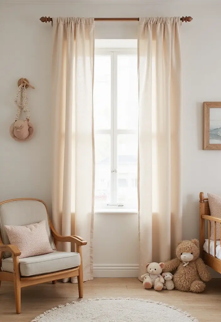 27 Curtains in Nursery Inspirations That Complete the Look - 1. Organic Cotton Curtains