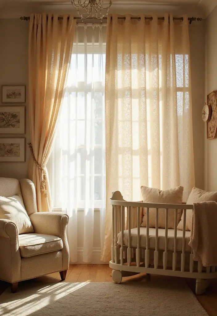 27 Curtains in Nursery Inspirations That Complete the Look - 9. Textured Drapes