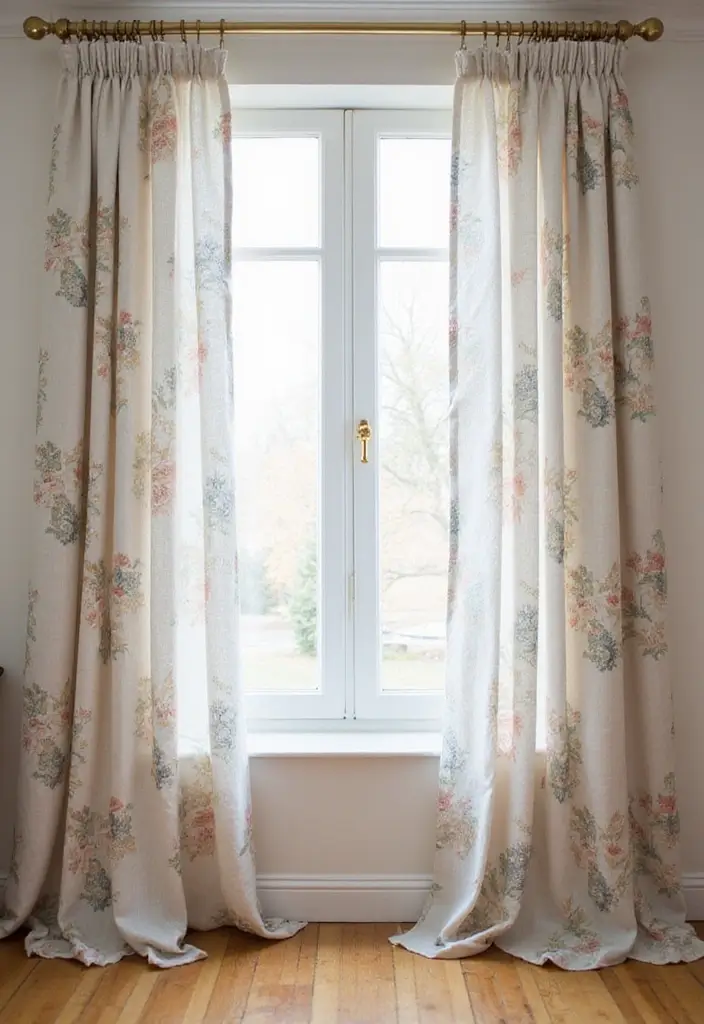 27 Floral Nursery Inspirations That Add Whimsy and Charm 9 27 Floral Nursery Inspirations That Add Whimsy and Charm - 9. Flower-Patterned Curtains