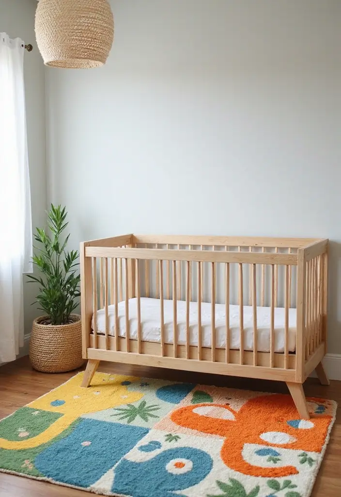 27 Jungle Nursery Inspirations That Kids Will Love Growing Up In 13 27 Jungle Nursery Inspirations That Kids Will Love Growing Up In - 13. Colorful Accent Rugs
