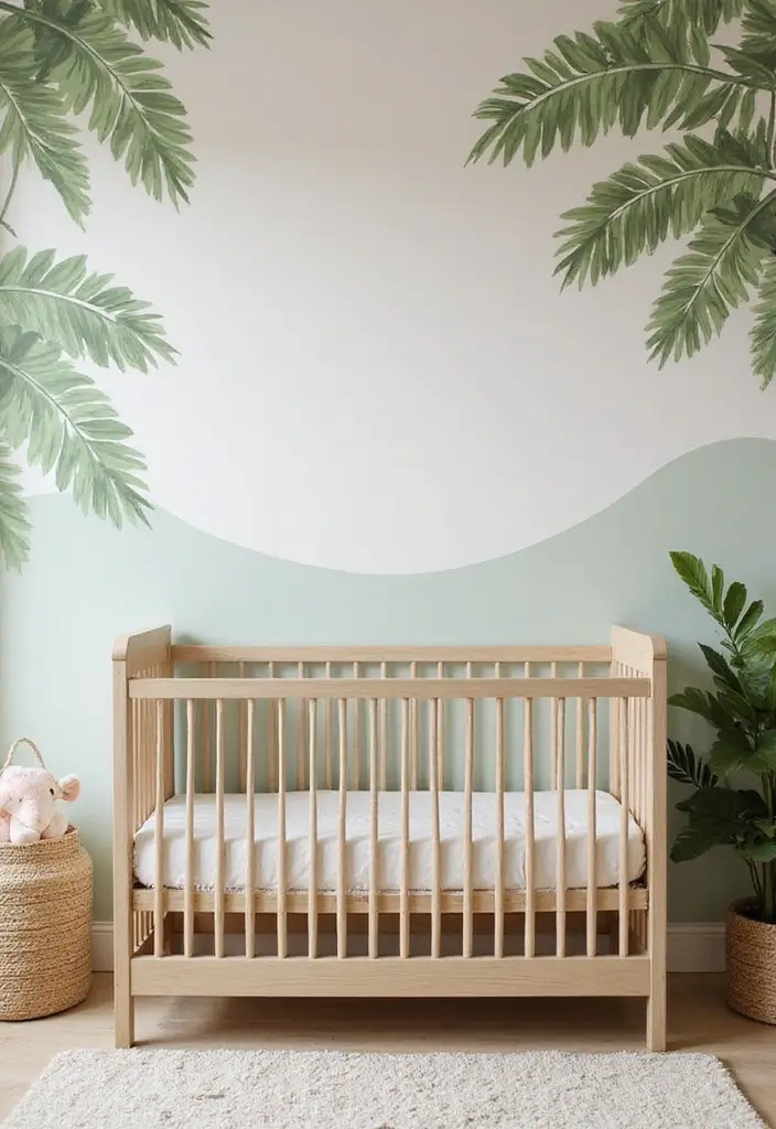 27 Jungle Nursery Inspirations That Kids Will Love Growing Up In 19 27 Jungle Nursery Inspirations That Kids Will Love Growing Up In - 19. Soft Artistic Wall Paint