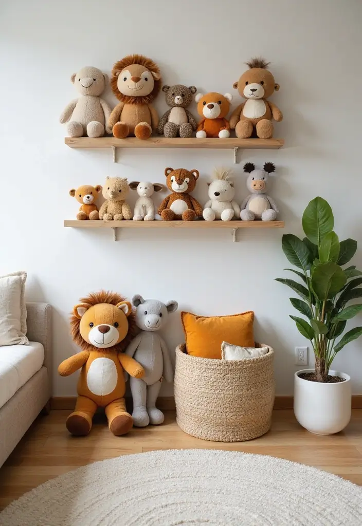 27 Jungle Nursery Inspirations That Kids Will Love Growing Up In 6 27 Jungle Nursery Inspirations That Kids Will Love Growing Up In - 6. Safari Animal Plush Toys