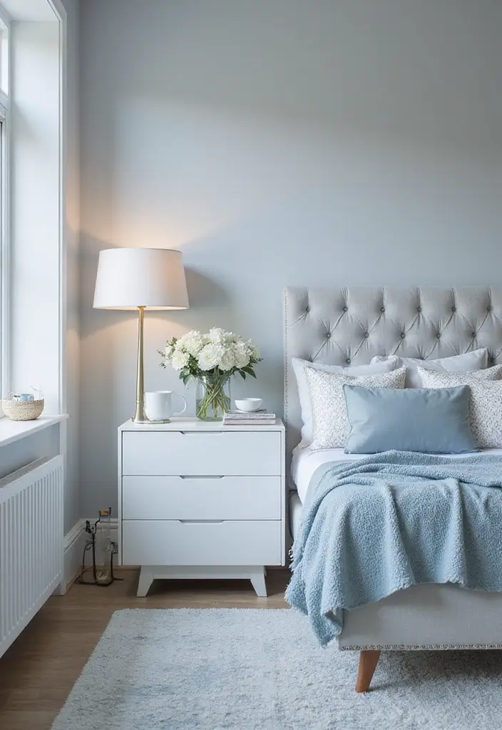 27 Moody Nursery Inspirations That Look Stylish and Calm - 26. Ice Blue and Silver