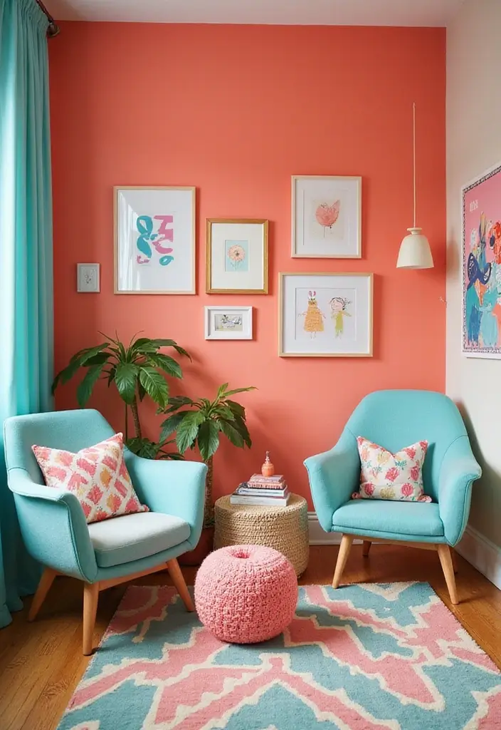 27 Nursery Colors That Create the Perfect Mood for Baby - 11. Vibrant Coral