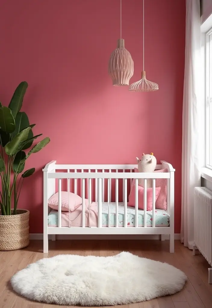 27 Nursery Colors That Create the Perfect Mood for Baby - 16. Playful Raspberry