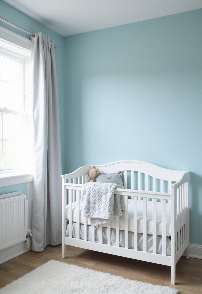 27 Nursery Colors That Create the Perfect Mood for Baby - 19. Gentle Ice Blue