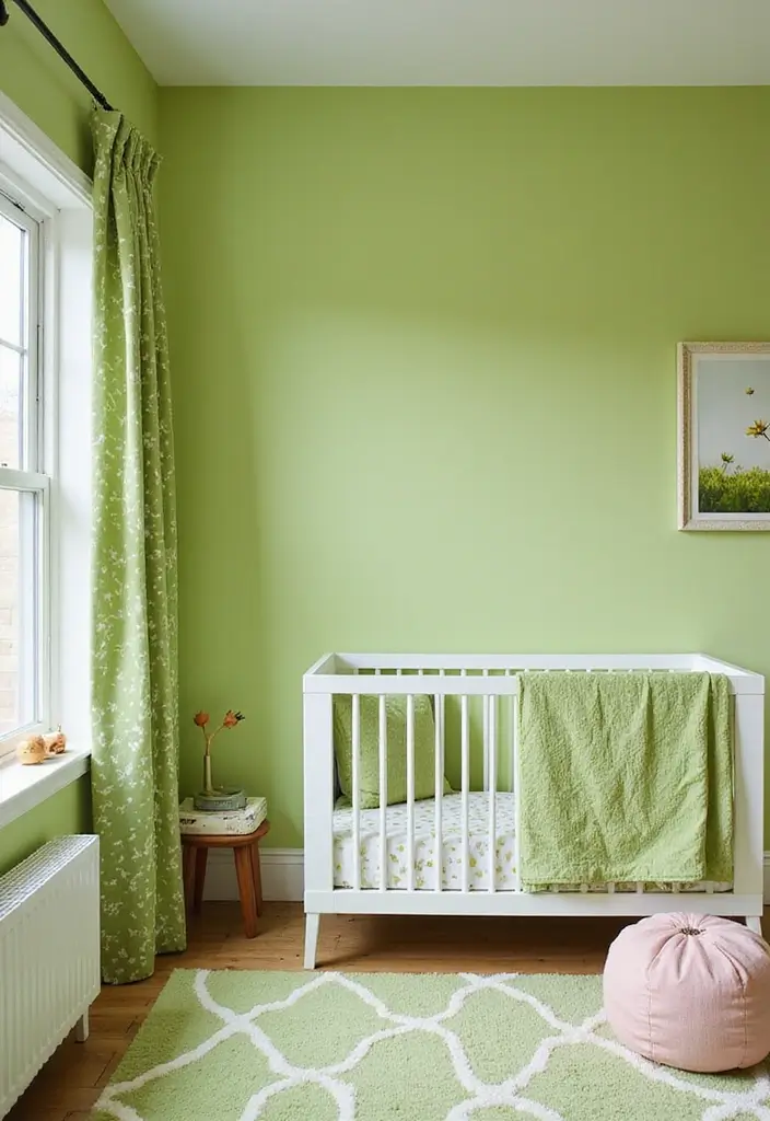 27 Nursery Colors That Create the Perfect Mood for Baby - 23. Fresh Kiwi Green