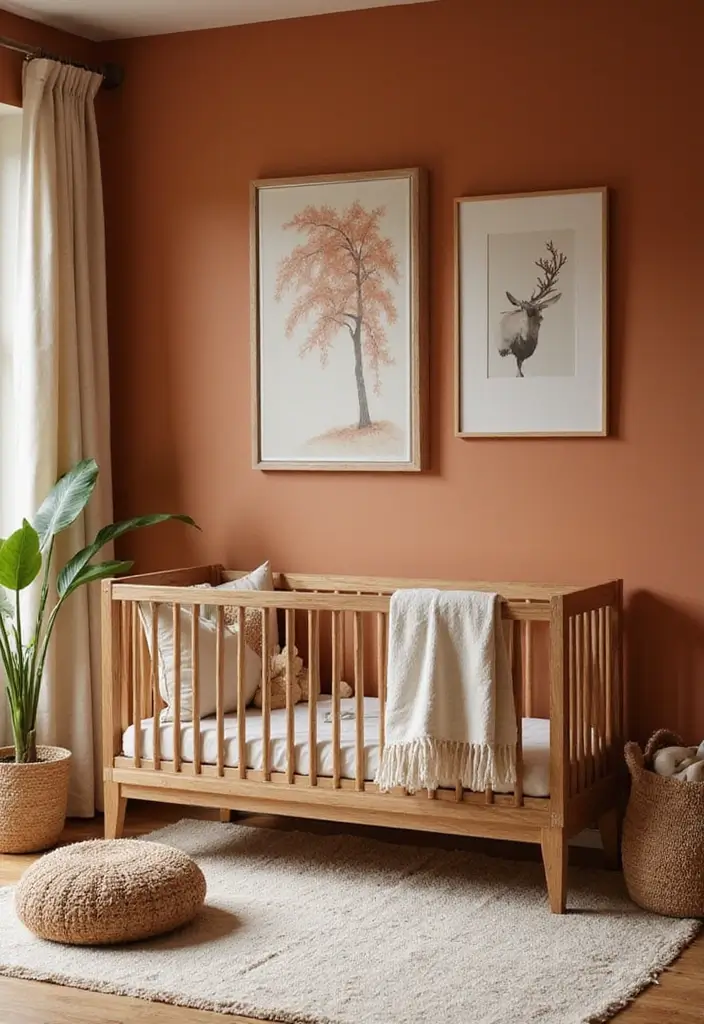27 Nursery Colors That Create the Perfect Mood for Baby - 6. Earthy Terracotta