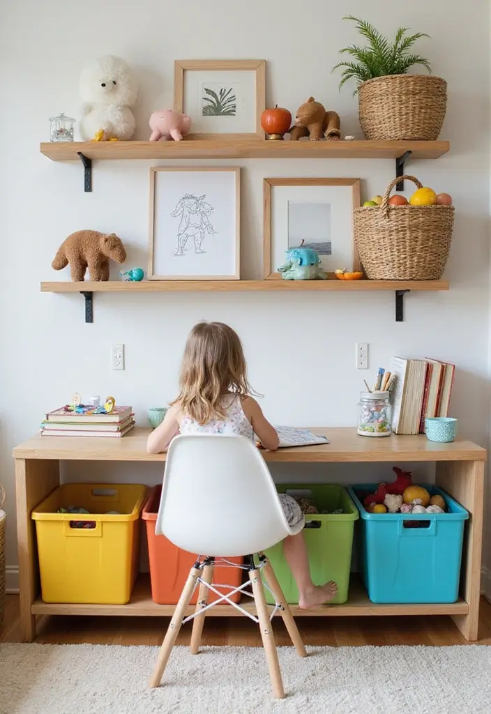 27 Nursery Office Combo Designs That Are Practical and Stylish 12 27 Nursery Office Combo Designs That Are Practical and Stylish 12. Playful Toy Storage