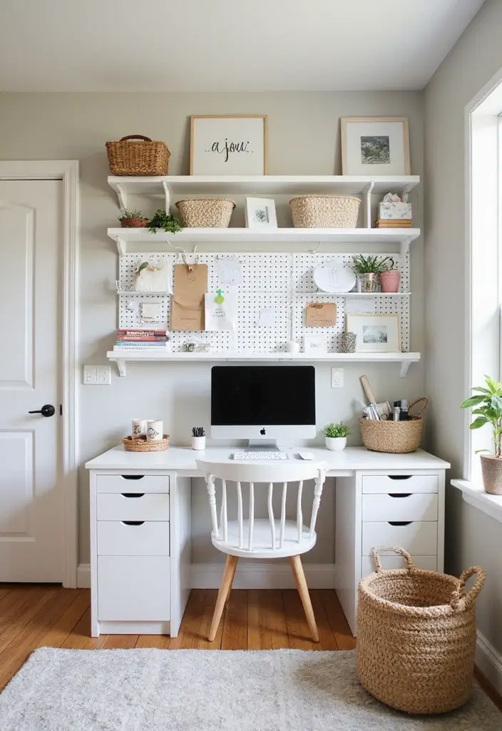 27 Nursery Office Combo Designs That Are Practical and Stylish 26 27 Nursery Office Combo Designs That Are Practical and Stylish 26. Thoughtful Wall Storage