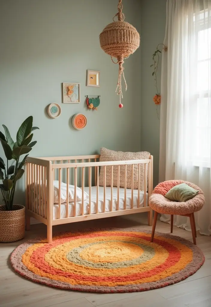 27 Nursery in Bedroom Setups That Save Space Beautifully 12 27 Nursery in Bedroom Setups That Save Space Beautifully 12. Fun Rugs Defining the Space