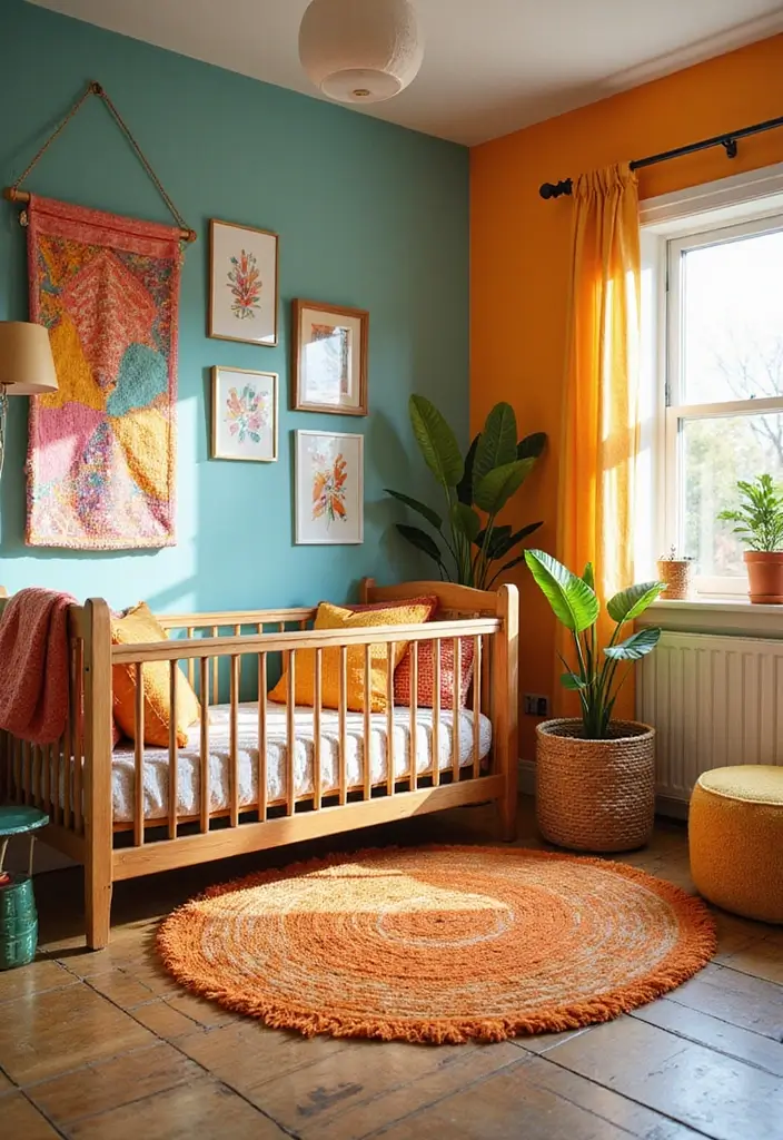 27 Nursery in Bedroom Setups That Save Space Beautifully 18 27 Nursery in Bedroom Setups That Save Space Beautifully 18. Bright Color Palettes Adding Cheer