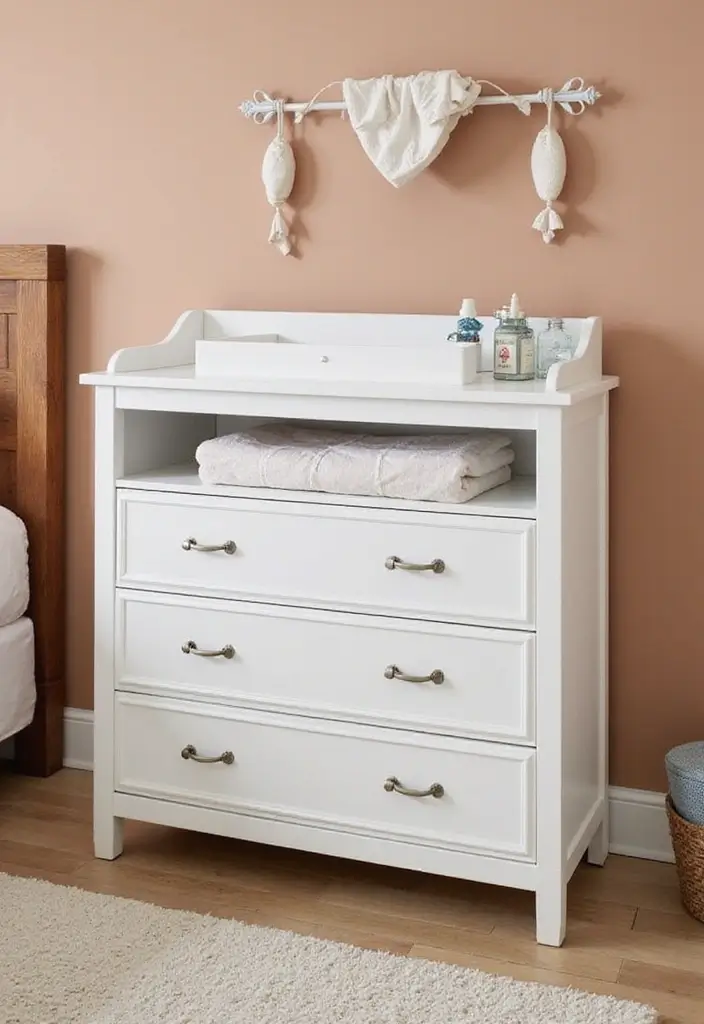 27 Nursery in Bedroom Setups That Save Space Beautifully 3 27 Nursery in Bedroom Setups That Save Space Beautifully 3. Multipurpose Changing Tables