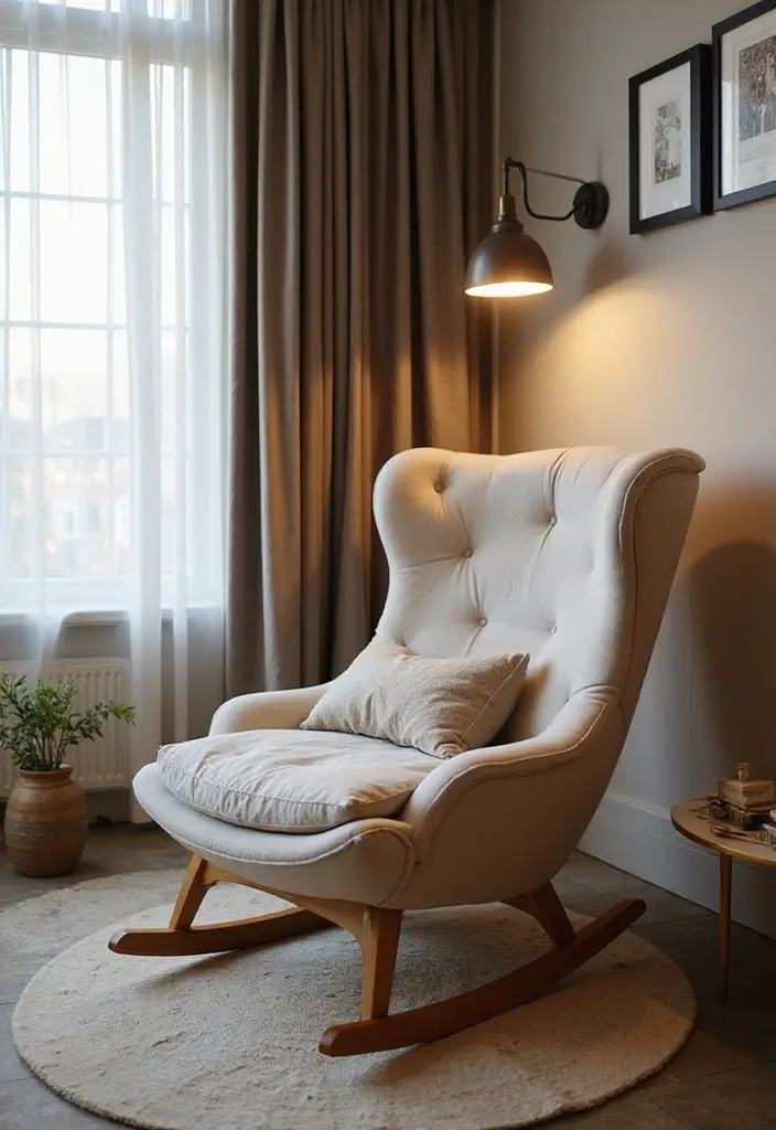 27 Nursery in Bedroom Setups That Save Space Beautifully 4 27 Nursery in Bedroom Setups That Save Space Beautifully 4. Cradle Chairs Comfort for All