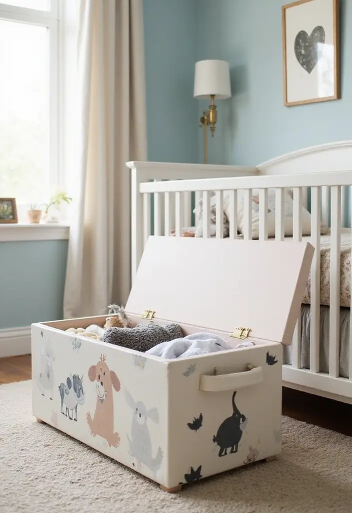 27 Nursery in Bedroom Setups That Save Space Beautifully 5 27 Nursery in Bedroom Setups That Save Space Beautifully 5. Storage Ottomans Chic and Functional