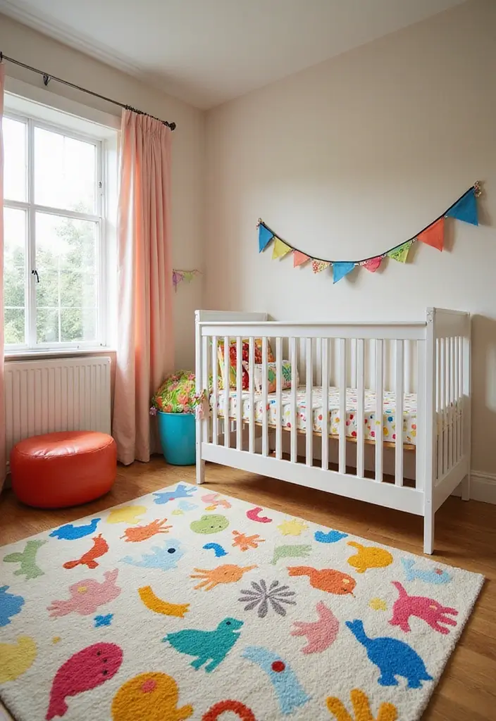 27 Rugs in Nursery Inspirations That Pull the Room Together 2 27 Rugs in Nursery Inspirations That Pull the Room Together - 2. Playful Patterns