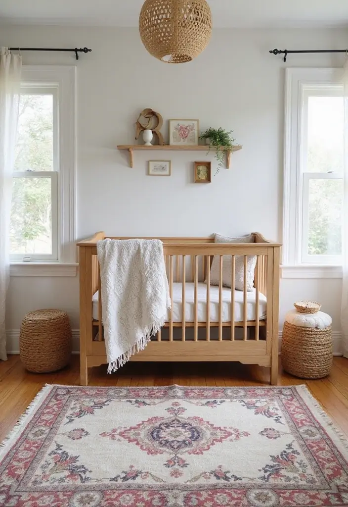 27 Rugs in Nursery Inspirations That Pull the Room Together 22 27 Rugs in Nursery Inspirations That Pull the Room Together - 22. Vintage Washable Rugs